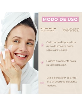 Crema facial recomendada para prevenir la aparición de manchas noche Collagenic para todo tipo piel