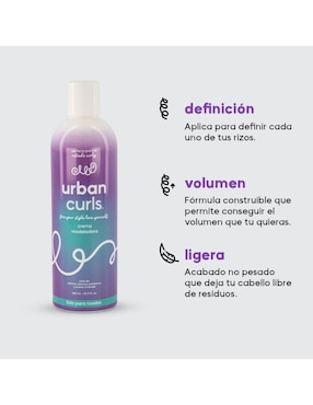 Crema para cabello rizado Urban Curls para hidratar