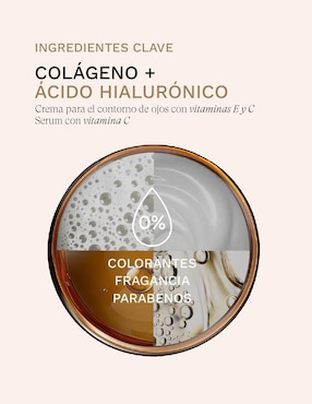 Kit tratamiento facial Set facial collagenic: serum + gel limpiador + tonico + contorno de ojos antiedad Collagenic