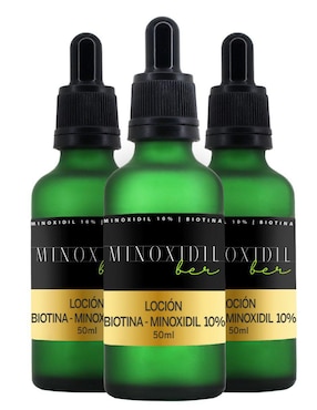 Set Tratamiento Para Barba Y Cabello Anticaida Minoxidilber Biotina Minoxidil 10%