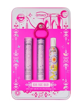 Tratamiento Para Cabello High Rise Hair Volume Set Sh+Acon+Mous - Kit Volumen Reparador Amika Hidratación, Reparación Y Nutrición