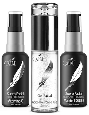 Set Sérum Antiedad Facial Ácido Hialurónico 10% + Matrixyl 3000 + Vitamina C20% Qvene