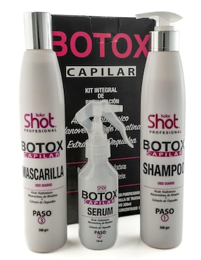 Set Tratamiento Para Cabello Botox Capilar Integral De Restauración Con Ácido Hialurónico Kolor Shot Profesional Reparador