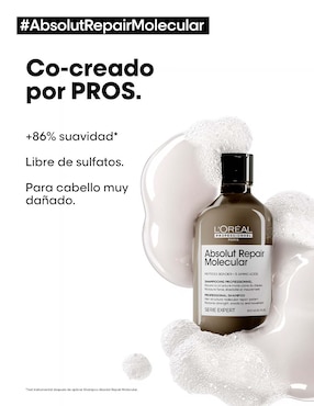 Shampoo reparador para cabello Absolut Repair Molecular L'Oreal Professionnel Serie Expert 500 ml