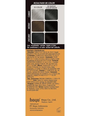 Tinte para cabello permanente en polvo Bigen Naturales tono 1.0 negro profundo