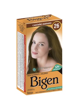 Tinte para cabello permanente en polvo Bigen Matices tono 5.13 castaño claro cenizo dorado