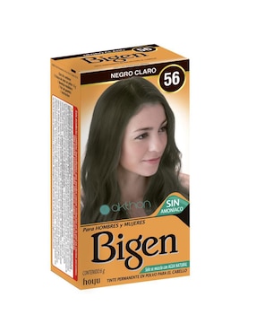 Tinte para cabello permanente en polvo Bigen Naturales tono 2.1 negro azulado