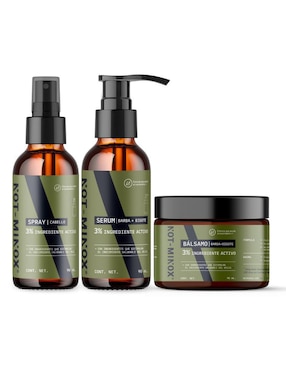 Set De Tratamiento Para Barba Y Cabello Kit Not Minox Completo Crecimiento