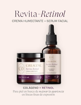 Set tratamiento facial antiarrugas sérum retinol 50ml + hidratante en crema 60ml antiedad Collagenic
