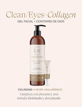 Kit tratamiento facial limpieza e hidratación facial contorno de ojos 25ml + jabón en gel 500ml antiedad Collagenic