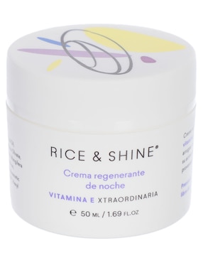 Crema facial recomendada para prevenir la aparición de manchas noche Rice & Shine para todo tipo piel