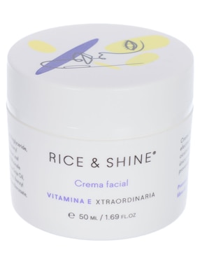 Crema facial recomendada para prevenir signos de la edad día Rice & Shine para todo tipo piel