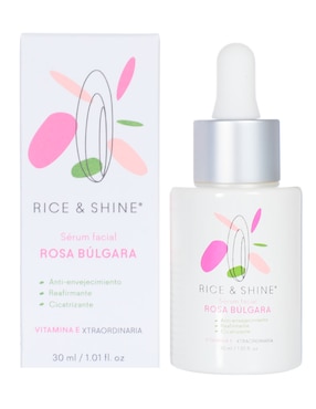 Serum De ácido Hialurónico Facial Sérum Facial Rosa Búlgara Rice & Shine Todo Tipo De Piel