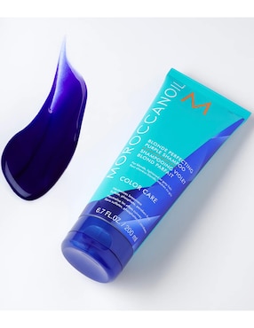 Shampoo protector de color para cabello violeta rubios perfectos Moroccanoil 200 ml