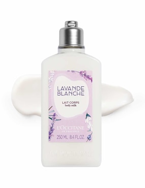 Leche corporal recomendada para hidratar día y noche Loccitane Lavanda Blanca para todo tipo piel