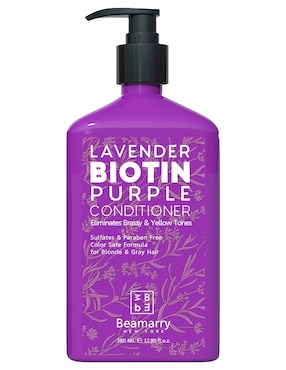 Acondicionador Para Cabello Lavanda Biotin Matizador Para Cabellos Rubios Y Grises Beamarry 380 Ml