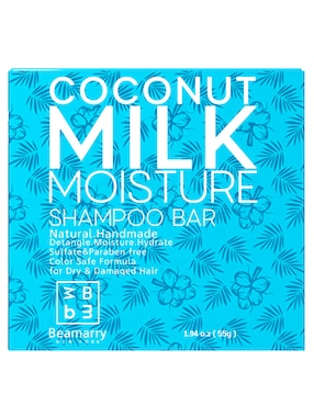 Shampoo sólido hidratante para cabello Coconut Milk Beamarry