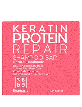 Shampoo sólido reparador para cabello con Keratina Beamarry 50 ml