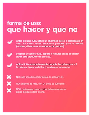 Crema para todo tipo de cabello Peptide Prep Leave-in Molecular Repair Hair Mask K18 para fortalecimiento