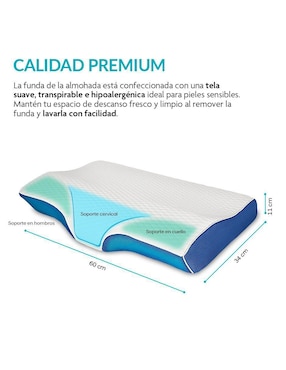 Almohada ortopédica Neurolux firmeza alta