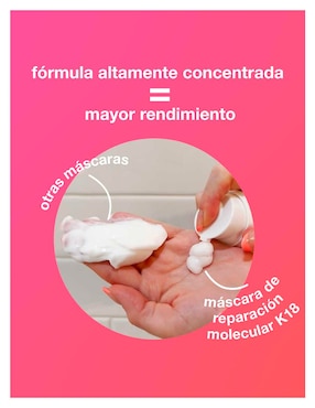 Crema para todo tipo de cabello Leave-in Molecular Repair Hair Mask K18 para fortalecimiento