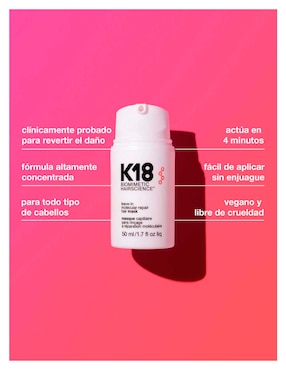 Crema para todo tipo de cabello Leave-in Molecular Repair Hair Mask K18 para fortalecimiento