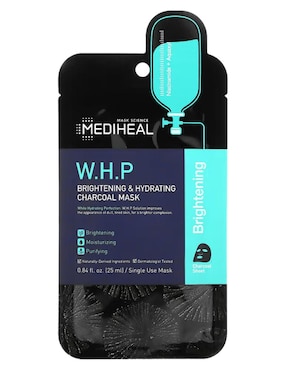 Mascarilla Facial W.H.P Brightening & Hydrating Charcoal Mask Para Hidratar Mediheal