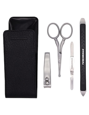 Set de manicure manual Tweezerman Essential Grooming de acero inoxidable con 4 piezas