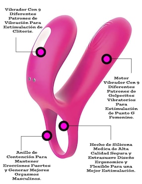 Anillo vibrador para clítoris Lusty