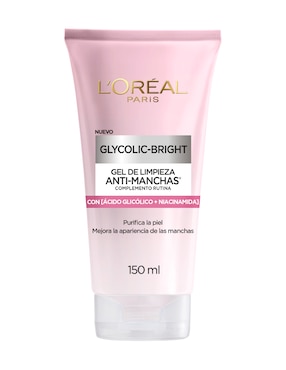 Limpiador facial Loreal Paris Glycolic bright para prevenir la aparición de manchas
