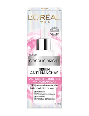 Sérum antimanchas Loreal Paris Glycolic bright todo tipo piel