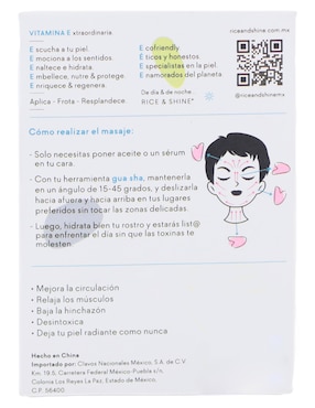 Aparato para reducción de bolsas y ojeras Rice & Shine GUA SHA