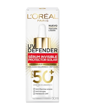 Protector Solar FPS 50+ Invisible Loreal Paris UV Defender 30 Ml