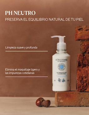 Limpiador facial Locc leche limpiadora karite 200 ml Loccitane para desmaquillar