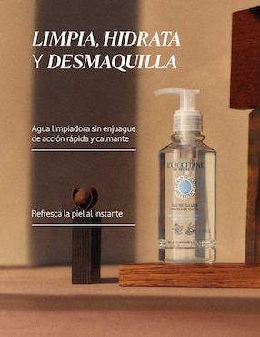 Limpiador facial Locc agua micelar karite 200 ml Loccitane para desmaquillar