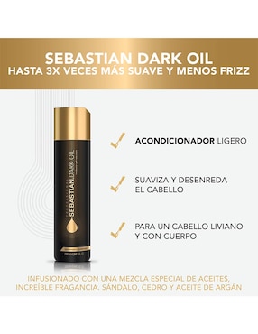 Acondicionador para cabello Dark Oil Sebastian 250 ml