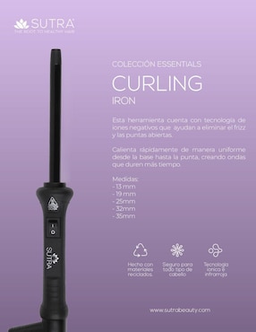 Tenaza Sutra Curling Iron 13 mm de cerámica - turmalina