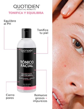 Tratamiento facial Kit Facial Limpiador + tónico + Serum Vitamina C + Suero Acido Hialuronico + niacinamida, gel contorno de ojos  Quotidien Skin Care antiedad