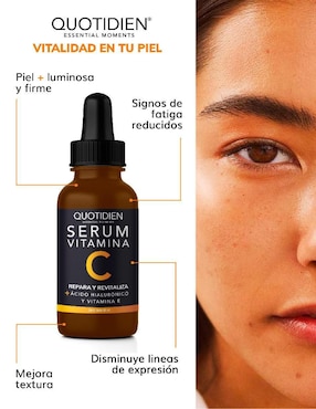Tratamiento facial Kit Facial Limpiador + tónico + Serum Vitamina C + Suero Acido Hialuronico + niacinamida, gel contorno de ojos  Quotidien Skin Care antiedad