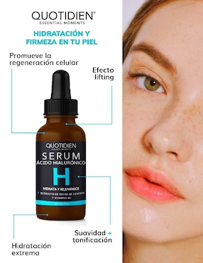 Tratamiento facial Kit Facial Limpiador + tónico + Serum Vitamina C + Suero Acido Hialuronico + niacinamida, gel contorno de ojos  Quotidien Skin Care antiedad