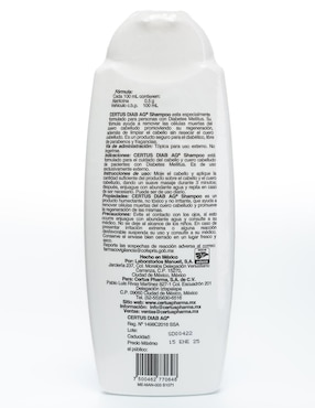 Shampoo hidratante para cabello para diabéticos Certus Diab