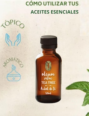 Aceite esencial Oleum Vitae de árbol de té 120 ml