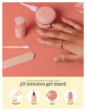Set de manicure manual Le Mini Macaron Rose Gold con 5 piezas