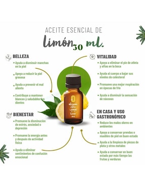 Aceite esencial Oleum Vitae de limón 30 ml
