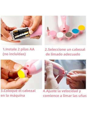 Kit lima eléctrica para uñas y pies Genérica 1 cara