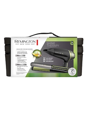 Set alaciadora secadora Remington Shine Therapy S12A 4 piezas