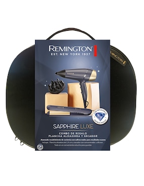 Set alaciadora secadora Remington Sapphire Luxe 3 piezas