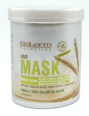 Mascarilla Para Cabello Germen De Trigo Para Hidratar Salerm Cosmetics 1 L