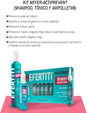 Kit tratamiento para cuero cabelludo anticaída Nefertiti
