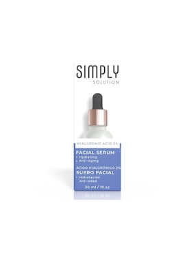 Sérum antiedad facial acido hialuronico 2% Simply Solution todo tipo piel